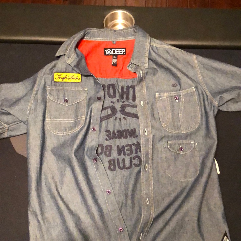 Short Sleeved Denim Shirt